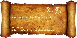 Kalapis Gothárd névjegykártya